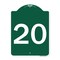 Signmission Designer Series Sign-Sign W/ Number 20, Green & White Aluminum Sign, 18" x 24", GW-1824-22902 A-DES-GW-1824-22902 - alternate 1